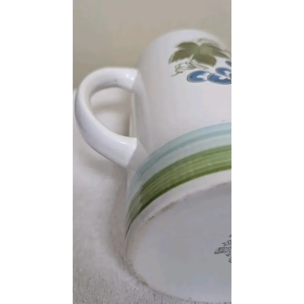 Harmony House, Blue Grapes, Ironstone, 4265, Mid Century Modern, Coffee Pot